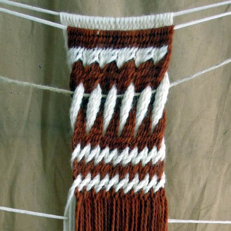 Prostorové pletení - prostina ve dvojité osnově